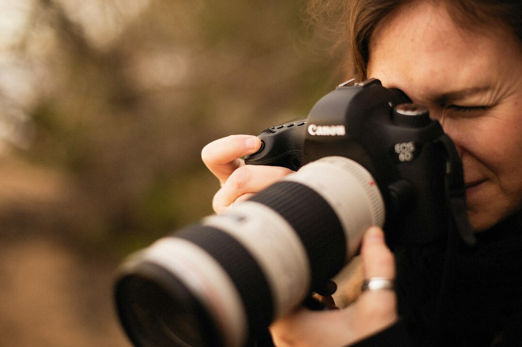 Studio portrait of a young Chilean female photojournalist