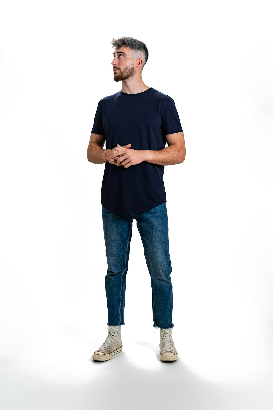 Studio portrait of a middle aged Chilean male editor